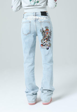 New York City Bootleg-Jeans - Blass