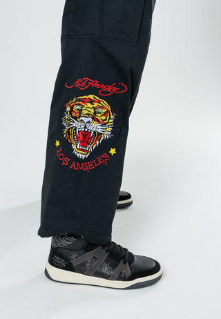 Pantalon cargo Roar Tiger - Noir délavé