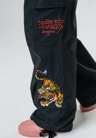 Tiger Cargo Pant-Washed Black