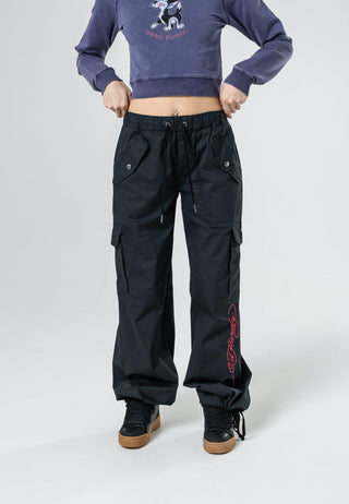 True To My Love Cargo Pant-Washed Black
