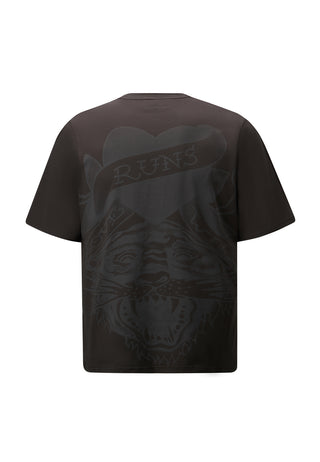 Mens Wild-Tiger T-Shirt - Charcoal
